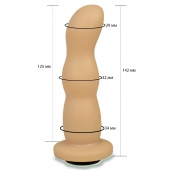 Телесная рельефная насадка Harness - 14,2 см. - LOVETOY (А-Полимер) - купить с доставкой в Томске