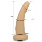Телесная гладкая насадка Harness - 14,7 см. - LOVETOY (А-Полимер) - купить с доставкой в Томске