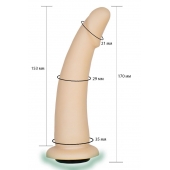 Телесная гладкая насадка-фаллоимитатор Harness - 17 см. - LOVETOY (А-Полимер) - купить с доставкой в Томске