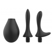 Черный анальный душ Nexus Anal Douche Set с 2 сменными насадками - Nexus Range - купить с доставкой в Томске