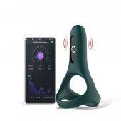 Изумрудное виброкольцо Magic Motion Rise с подхватом мошонки - Magic Motion - в Томске купить с доставкой