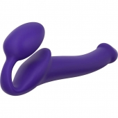 Фиолетовый безремневой страпон Silicone Bendable Strap-On - size M - Strap-on-me - купить с доставкой в Томске