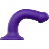 Фиолетовый фаллоимитатор-насадка Strap-On-Me Dildo Dual Density size M - 18 см. - Strap-on-me - купить с доставкой в Томске