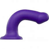 Фиолетовый фаллоимитатор-насадка Strap-On-Me Dildo Dual Density size L - 19 см. - Strap-on-me - купить с доставкой в Томске
