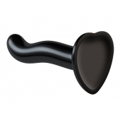 Черный фаллоимитатор-насадка Strap-On-Me P G spot Dildo size S - 16,4 см. - Strap-on-me - купить с доставкой в Томске