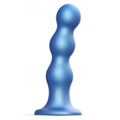 Голубая насадка Strap-On-Me Dildo Plug Balls size S - Strap-on-me - купить с доставкой в Томске