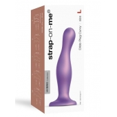 Фиолетовая насадка Strap-On-Me Dildo Plug Curvy size L - Strap-on-me - купить с доставкой в Томске