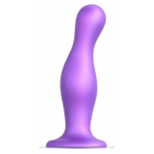 Фиолетовая насадка Strap-On-Me Dildo Plug Curvy size L - Strap-on-me - купить с доставкой в Томске