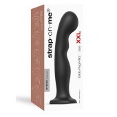 Черная насадка Strap-On-Me Dildo Plug P G size XXL - Strap-on-me - купить с доставкой в Томске