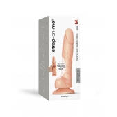 Телесный фаллоимитатор Strap-On-Me Sliding Skin Realistic Dildo size M - Strap-on-me купить с доставкой в интернет-магазине Orgasmix в Томске Телесный фаллоимитатор Strap-On-Me Sliding Skin Realistic Dildo size M - Strap-on-me