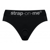 Черные трусики для насадок Heroine Lingerie Harness - size S - Strap-on-me - купить с доставкой в Томске