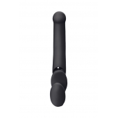 Черный безремневой вибрострапон Silicone Bendable Strap-On - size XL - Strap-on-me - купить с доставкой в Томске