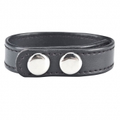 Кольцо на пенис SNAP COCK RING из искусственной кожи на клепках - BlueLine - в Томске купить с доставкой