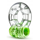Зеленое эрекционное виброкольцо Arouser Vibrating C-Ring - Blush Novelties - в Томске купить с доставкой