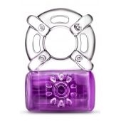 Фиолетовое эрекционное виброкольцо One Night Stand Vibrating C-Ring - Blush Novelties - в Томске купить с доставкой