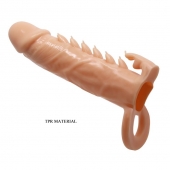 Телесная удлиняющая насадка Penis Sleeve Emmitt - 17 см. - Baile - в Томске купить с доставкой