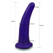 Фиолетовая гладкая изогнутая насадка-плаг - 13,3 см. - LOVETOY (А-Полимер) - купить с доставкой в Томске