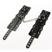 Узорчатые кожаные оковы с регулируемыми ремешками - Crazy Handmade - купить с доставкой в Томске