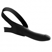 Черный кляп-страпон Masters Mini Face Fuck Strap-On - 14 см. - XR Brands - купить с доставкой в Томске
