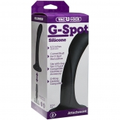 Черная изогнутая насадка Vac-U-Lock G-Spot - 16,5 см. - Doc Johnson - купить с доставкой в Томске