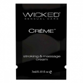 Крем для массажа и мастурбации Wicked Stroking and Massage Creme - 3 мл. - Wicked - купить с доставкой в Томске
