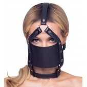 Черный намордник с кляпом-шаром Head Harness With A Gag - Orion - купить с доставкой в Томске
