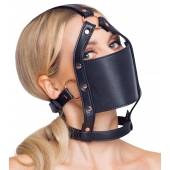 Черный намордник с кляпом-шаром Head Harness With A Gag - Orion - купить с доставкой в Томске