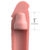 Телесная насадка-удлинитель 1 Inch Silicone X-tension - 17,8 см. - Pipedream - в Томске купить с доставкой