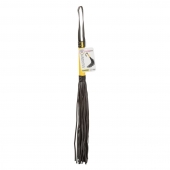 Черная плеть с желтой рукоятью Boundless Flogger - 69,25 см. - California Exotic Novelties - купить с доставкой в Томске