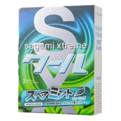 Презервативы Sagami Xtreme Mint с ароматом мяты - 3 шт. - Sagami - купить с доставкой в Томске