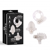 Набор из 3 прозрачных эрекционных колец с вибрацией Teasers Ring Kit - Chisa - в Томске купить с доставкой