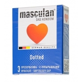 Презервативы с пупырышками Masculan Dotted - 3 шт. - Masculan - купить с доставкой в Томске