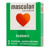 Презервативы анатомической формы Masculan Anatomic - 3 шт. - Masculan - купить с доставкой в Томске