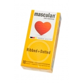 Презервативы с колечками и пупырышками Masculan Ribbed+Dotted - 10 шт. - Masculan - купить с доставкой в Томске