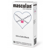 Ультрапрочные презервативы Masculan Ultra Safe Black - 10 шт. - Masculan - купить с доставкой в Томске