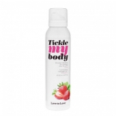 Массажная хрустящая пенка Tickle My Body Strawberry с ароматом клубники - 150 мл. - Love to Love - купить с доставкой в Томске