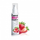 Съедобное согревающее массажное масло Love Me Tender Strawberry с ароматом клубники - 100 мл. - Love to Love - купить с доставкой в Томске