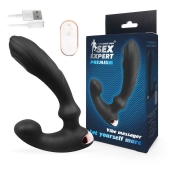 Черный вибромассажер простаты Sex Expert - 14,5 см. - Sex Expert - в Томске купить с доставкой