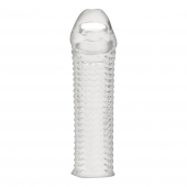 Текстурированная насадка на пенис Clear Textured Penis Enhancing Sleeve Extension - 16,5 см. - BlueLine - в Томске купить с доставкой