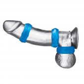 Комплект из трех голубых колец для эрекции 3-Pack Nuts   Bolts Stretch Cock Ring Set - BlueLine - в Томске купить с доставкой