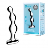 Стальной анальный фаллоимитатор для простаты Stainless Steel Anal Beads - 13 см. - b-Vibe - в Томске купить с доставкой