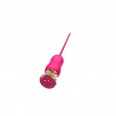 Розовый тонкий стимулятор Nipple Vibrator - 23 см. - I-MOON - купить с доставкой в Томске