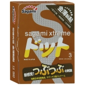 Презервативы Sagami Xtreme FEEL UP с точечной текстурой и линиями прилегания - 3 шт. - Sagami - купить с доставкой в Томске