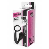 Черное эрекционное кольцо с анальной пробкой Anal Plug With Cockring - Dream Toys - в Томске купить с доставкой