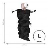 Черный мешочек для хранения игрушек Treasure Bag L - Satisfyer - купить с доставкой в Томске