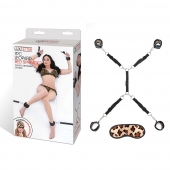 Леопардовая фиксация на матрас для рук и ног Classic Bedspreader - Lux Fetish - купить с доставкой в Томске