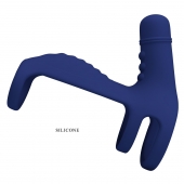 Синяя вибронасадка на пенис Vibrating Penis Sling - Baile - в Томске купить с доставкой