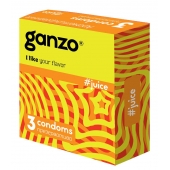 Ароматизированные презервативы Ganzo Juice - 3 шт. - Ganzo - купить с доставкой в Томске