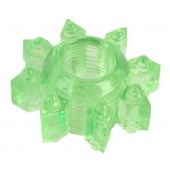 Зеленое эрекционное кольцо-звезда - Toyfa Basic - в Томске купить с доставкой