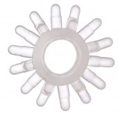 Прозрачное гелевое эрекционное кольцо с шипиками - Toyfa Basic - в Томске купить с доставкой